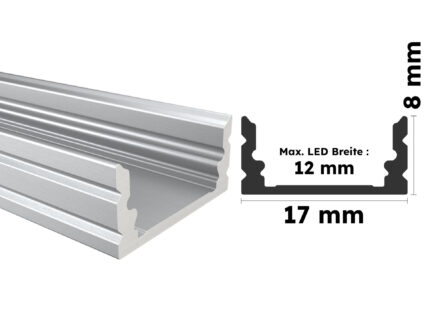 Eloxiertes Aluminium Aufputzprofil Elbe