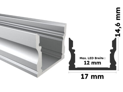 Eloxiertes Aluminium Aufputzprofil Donau