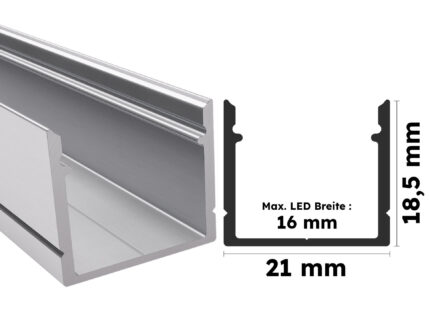 Eloxiertes Aluminium Aufputzprofil Ruhr