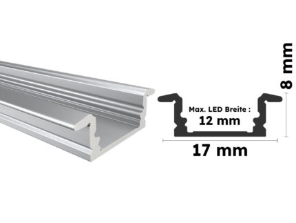 Eloxiertes Aluminium Einbauprofil Rhein