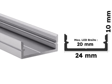 Eloxiertes Aluminium Aufputzprofil Bille