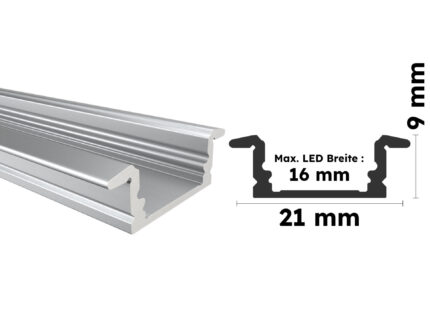 Eloxiertes Aluminium Einbauprofil Ems