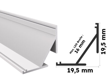 Weißes Aluminium Eckprofil Fulda