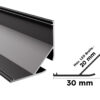 Schwarzes Aluminium Eckprofil Nesse
