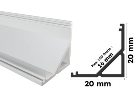 Weißes Aluminium Eckprofil Spree