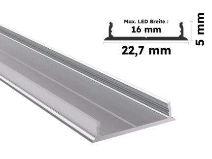 Eloxiertes Aluminium Aufputzprofil Leine