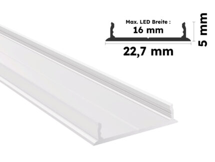 Weißes Aluminium Aufputzprofil Leine