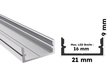 Eloxiertes Aluminium Aufputzprofil Saar