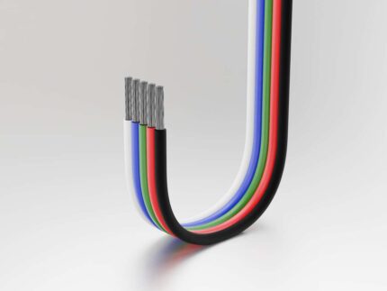 RGBW Flachbandkabel 5 Adrig / 5 x 0,5 Quadratmillimeter - 1m