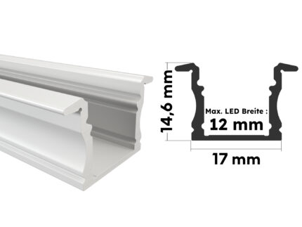 Weißes Aluminium Einbauprofil Main