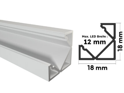 Weißes Aluminium Eckprofil Mosel