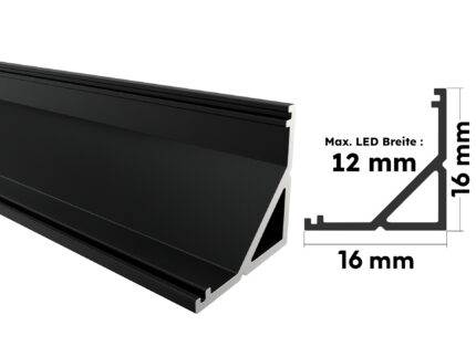 Schwarzes Aluminium Eckprofil Weser