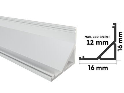 Weißes Aluminium Eckprofil Weser