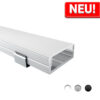 LED Alu Profile Aufputzprofil / U-Profil für 20 mm LED-Streifen - BILLE