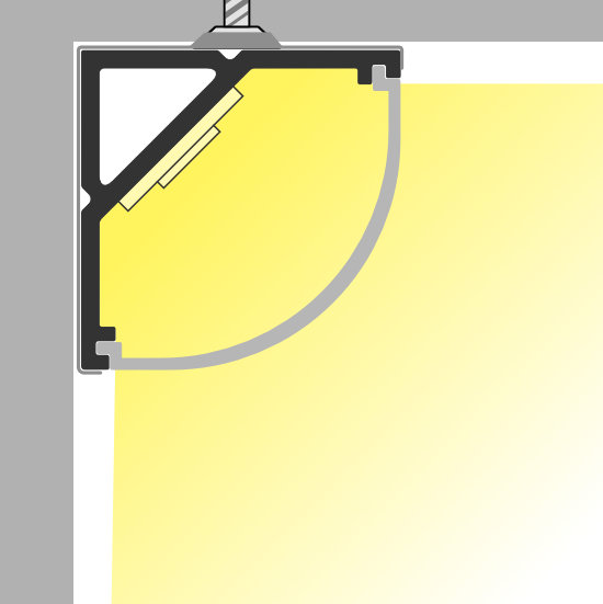 LED Alu Profile Eckprofil für 16mm LED-Streifen (kompatibel mit Philips Hue) mit einklickbarer Abdeckung - SPREE – Bild 6