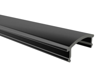 Schwarze Abdeckung für das Aluprofil Mosel
