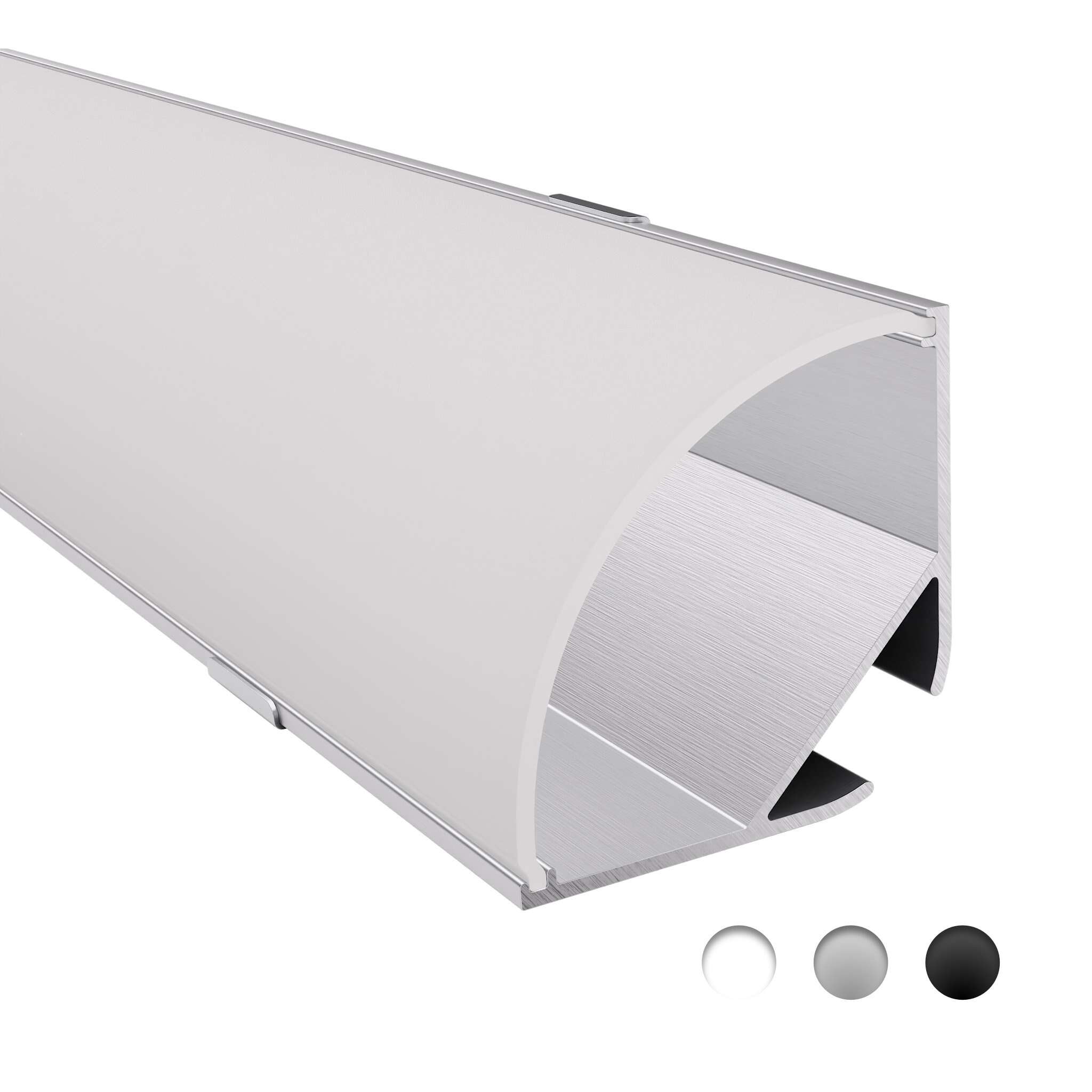 LED Alu Profile Eckprofil / Winkelprofil für 20 mm LED-Streifen - NESSE – Bild 23