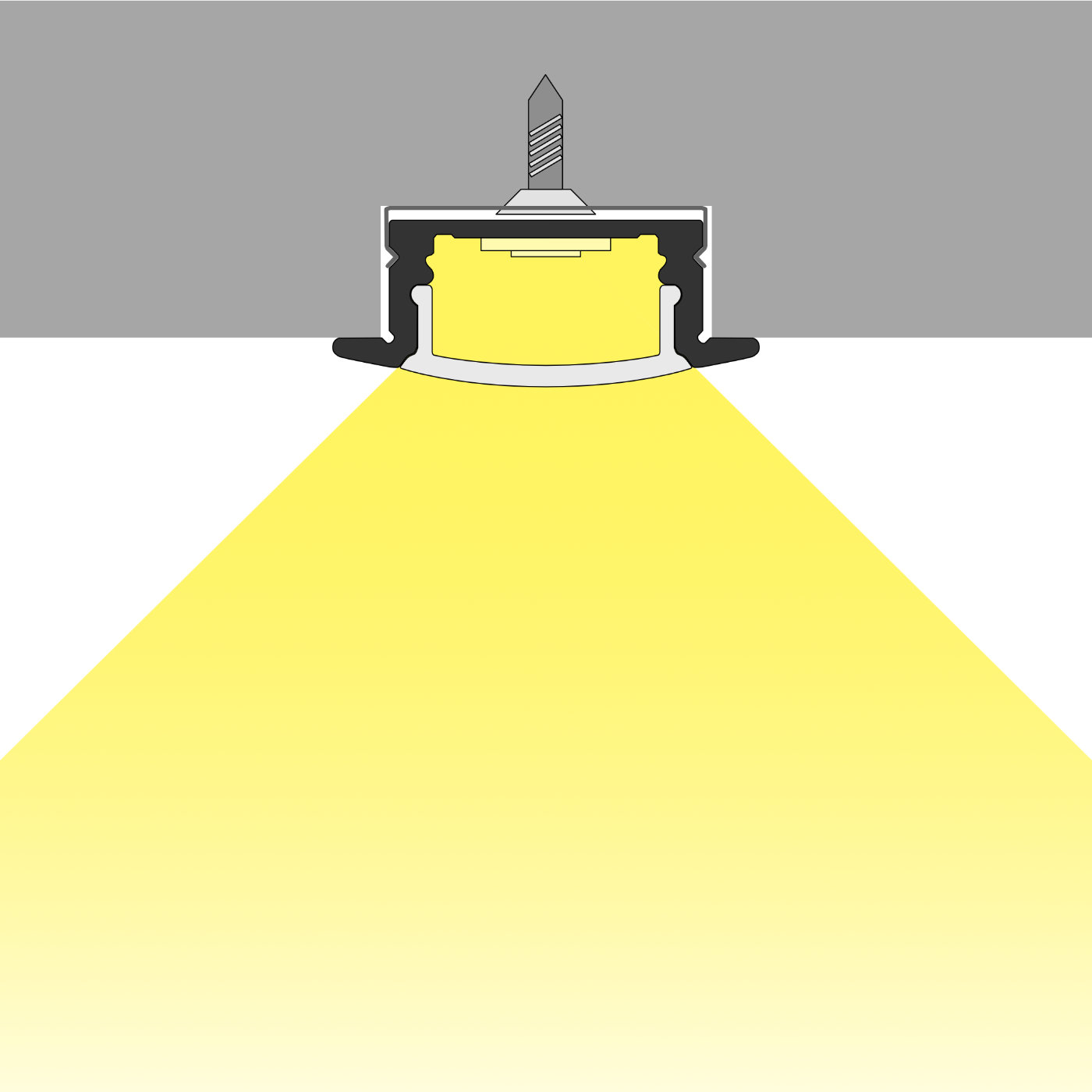 LED Alu Profile Einbauprofil / Flügel-Profil für 12 mm LED-Streifen - RHEIN – Bild 15