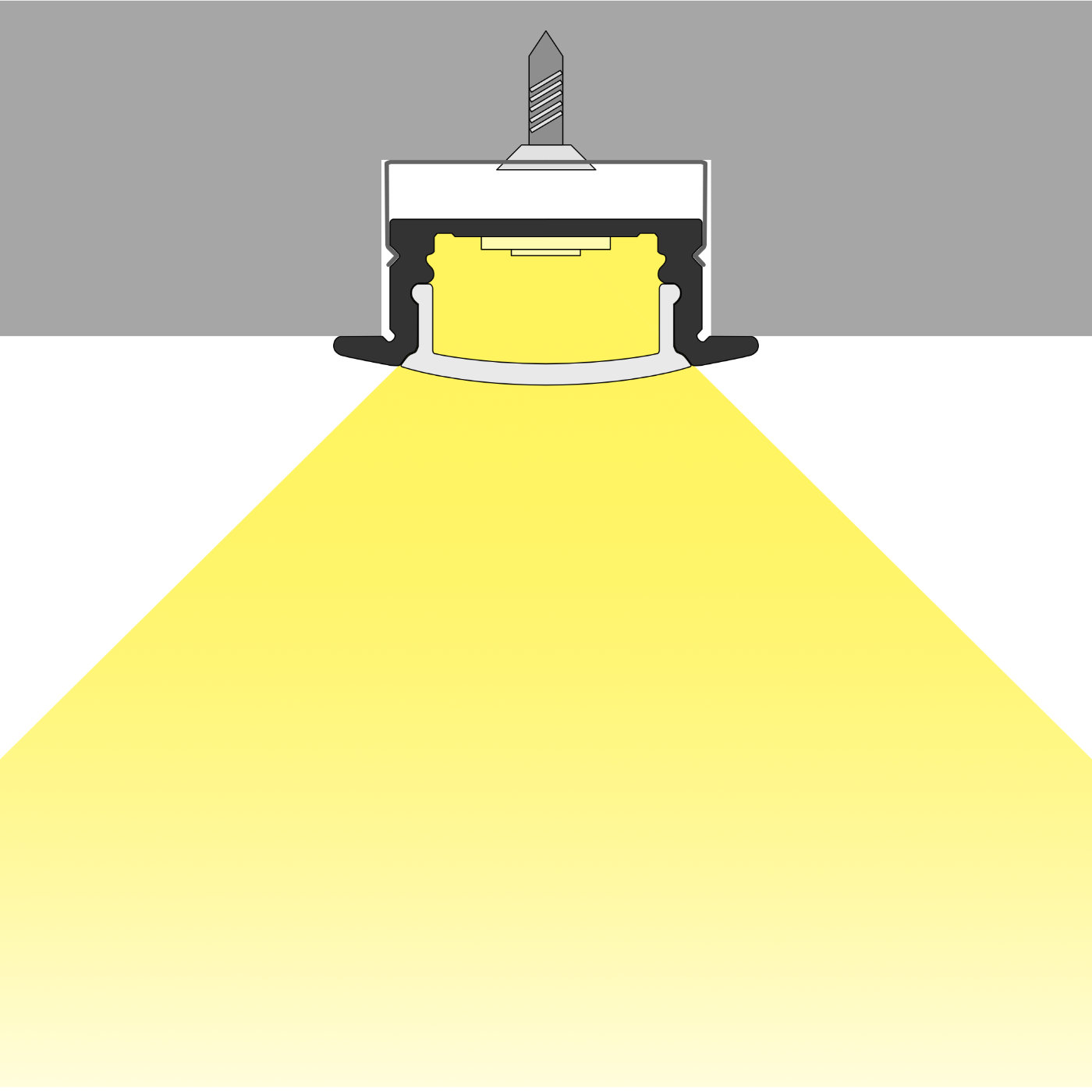 LED Alu Profile Einbauprofil / Flügel-Profil für 12 mm LED-Streifen - RHEIN – Bild 16