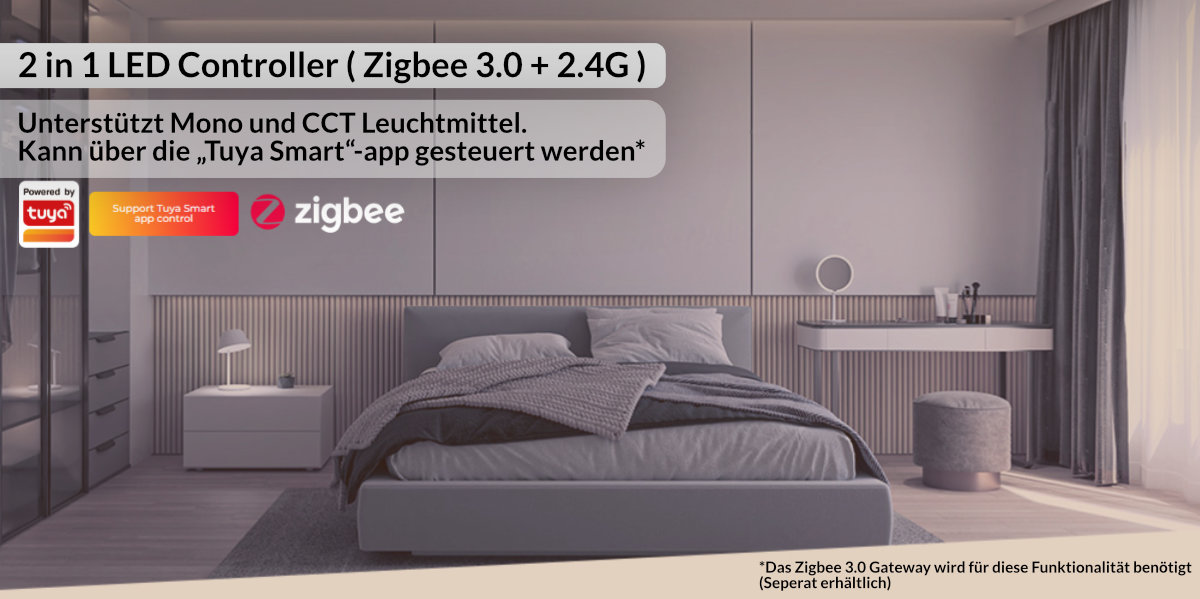 2-in-1 LED-Controller | Einfarbig | CCT | Zigbee 3.0 + 2,4GHz | Miboxer | Tuya | FUT035Z+ – Bild 3