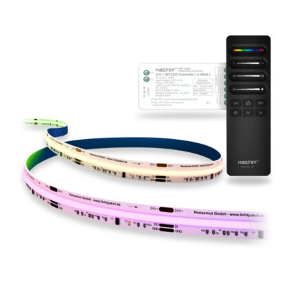 Lauflicht LED-Streifen Bundle - SPI-Fernbedienung C6, SPI-Controller SPIR3, SPI COB-LED-Streifen TOKIO und Netzteil