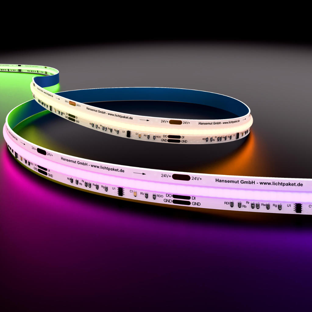 Lauflicht LED-Streifen Bundle - SPI-Fernbedienung C6, SPI-Controller SPIR3, SPI COB-LED-Streifen TOKIO und Netzteil – Bild 5