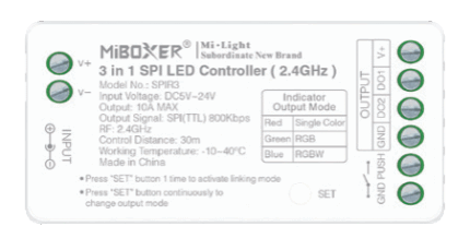 3-in-1 SPI LED-Controller | RGB | RGBW | RGB+CCT | 2,4GHz | Miboxer | SPIR3