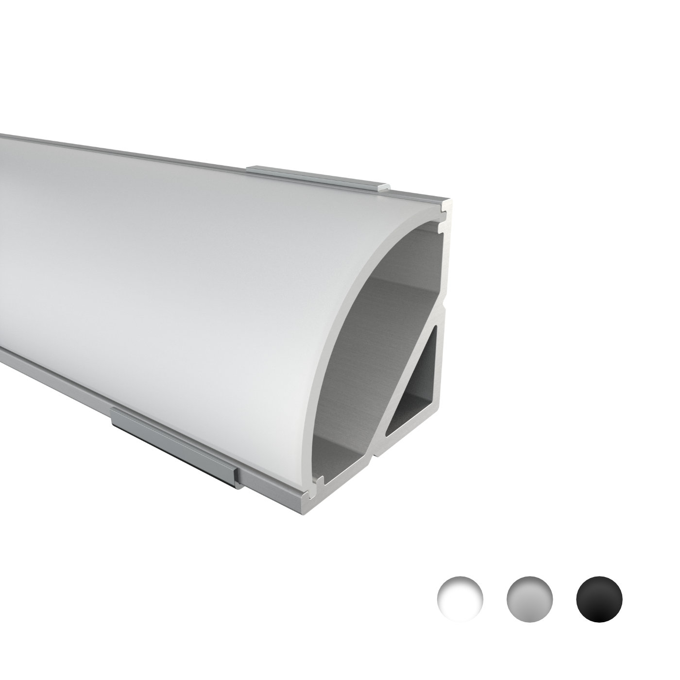 LED Alu Profile Eckprofil für 16mm LED-Streifen (kompatibel mit Philips Hue) mit einklickbarer Abdeckung - SPREE