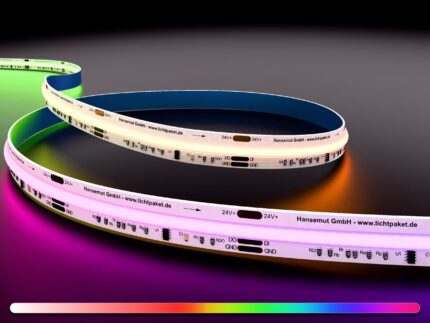 Lauflicht COB LED-Streifen - 784 LEDs/m - RGBW, 2700K - dimmbar 24V – TOKIO