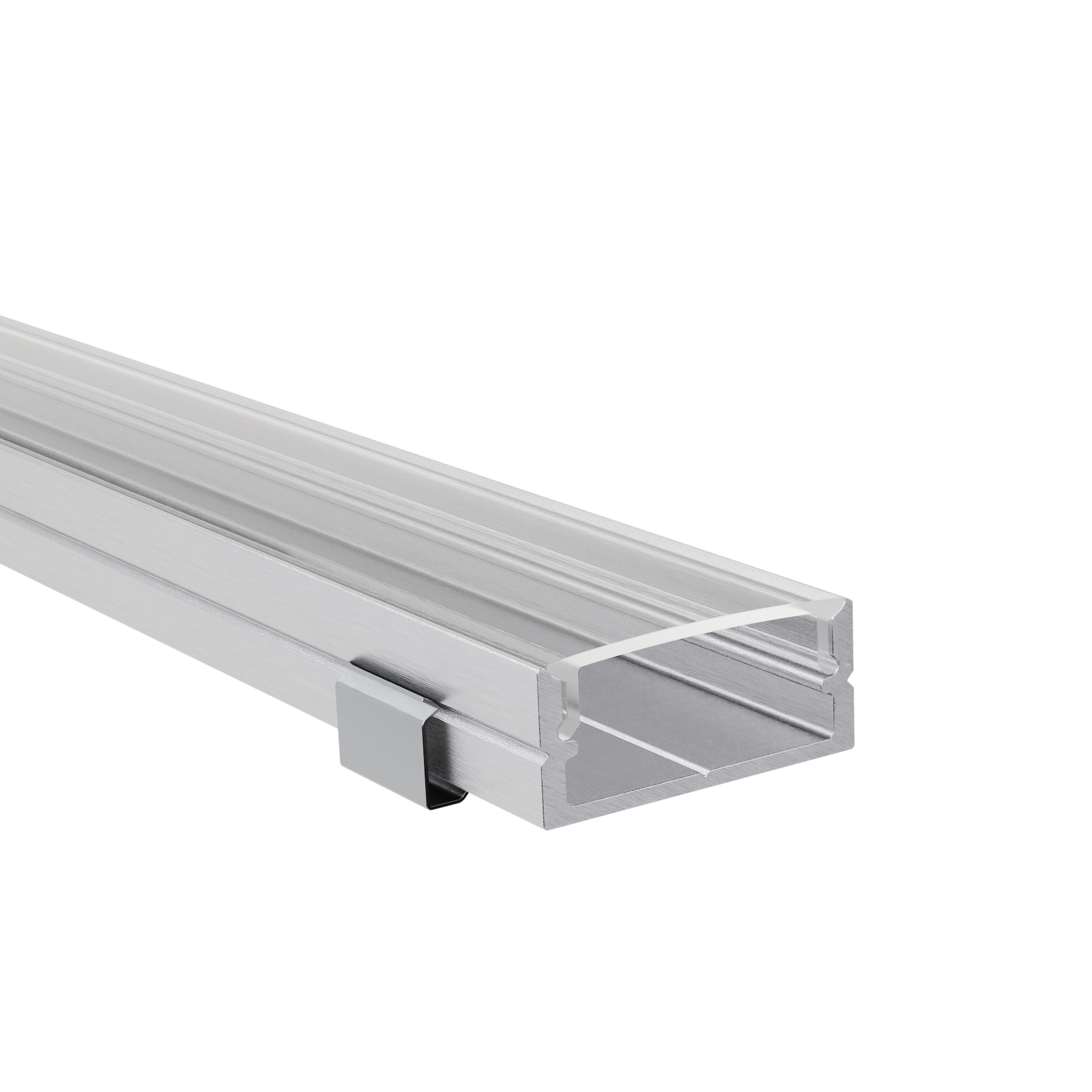 LED Alu Profile Aufputzprofil für 16mm LED-Streifen mit einklickbarer Abdeckung - SAAR – Bild 4