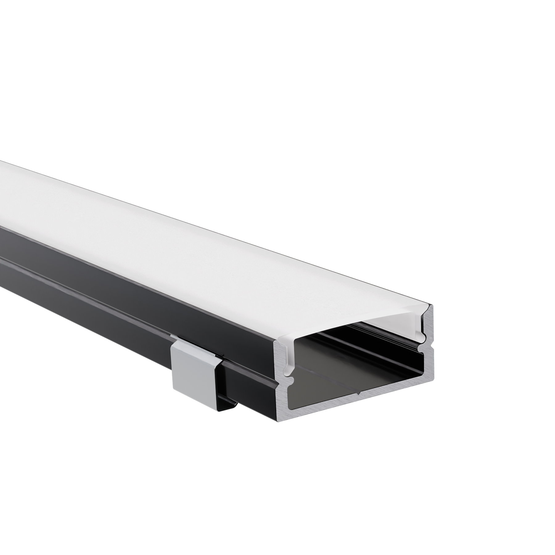 LED Alu Profile Aufputzprofil für 16mm LED-Streifen mit einklickbarer Abdeckung - SAAR – Bild 7