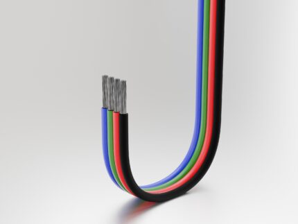 Kabel - RGB Flachbandkabel 4 Adrig / 4 x 0,5 Quadratmillimeter - 1m