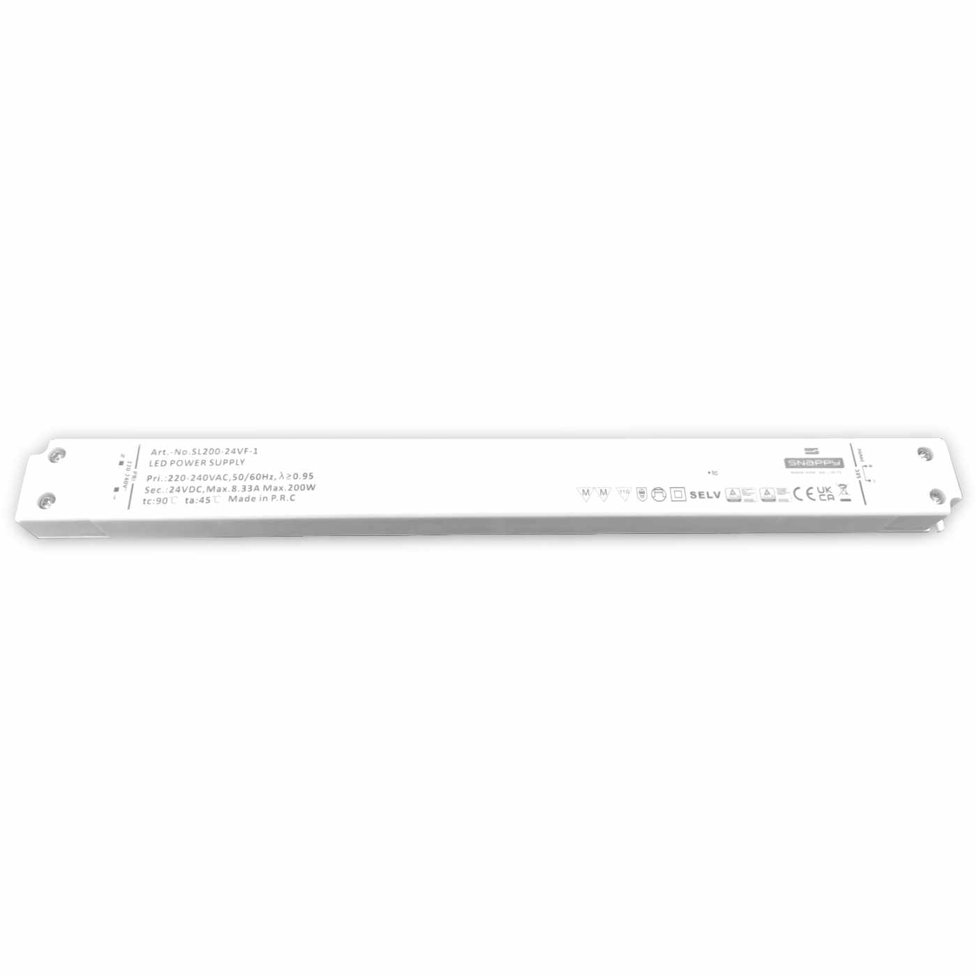 Snappy Netzteil 200Watt 24V DC IP20 Trafo SL200-24VF-1
